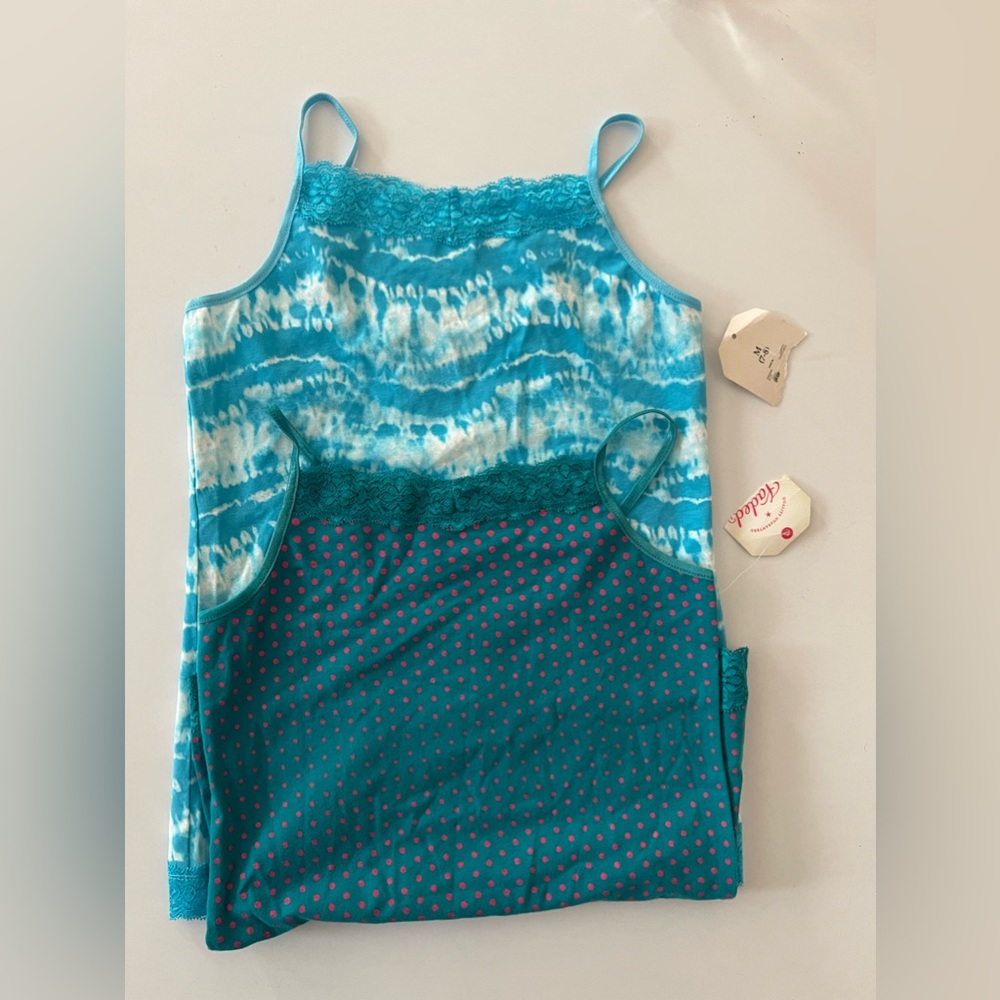 FADED GLORY LACE TRIM CAMI FOR GIRLS